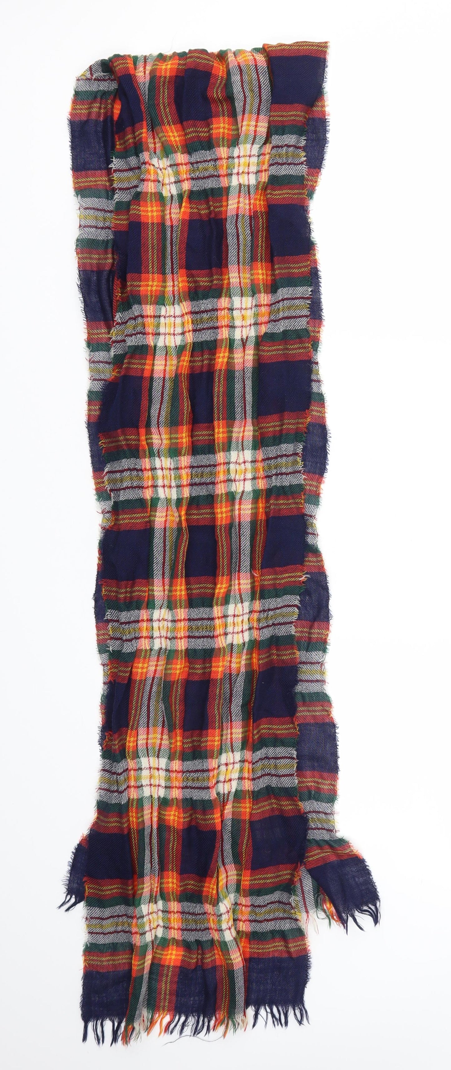 Preworn Unisex Multicoloured Check Scarf