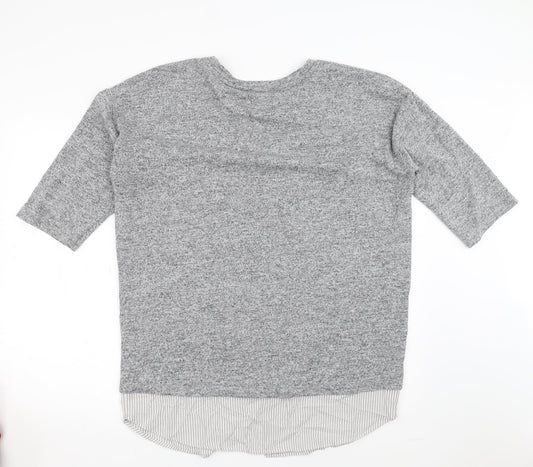 Sainsburys Womens Grey Pullover Jumper Size 16 - Under Shirt detail