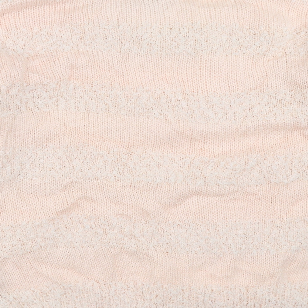 Brand and care label for Red Herring women’s pink striped jumper, size UK 16