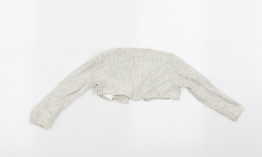 H&M Girls Beige Shrug Jumper Size 2-3 Years