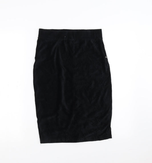 with love Womens Black Corduroy Straight & Pencil Skirt Size S