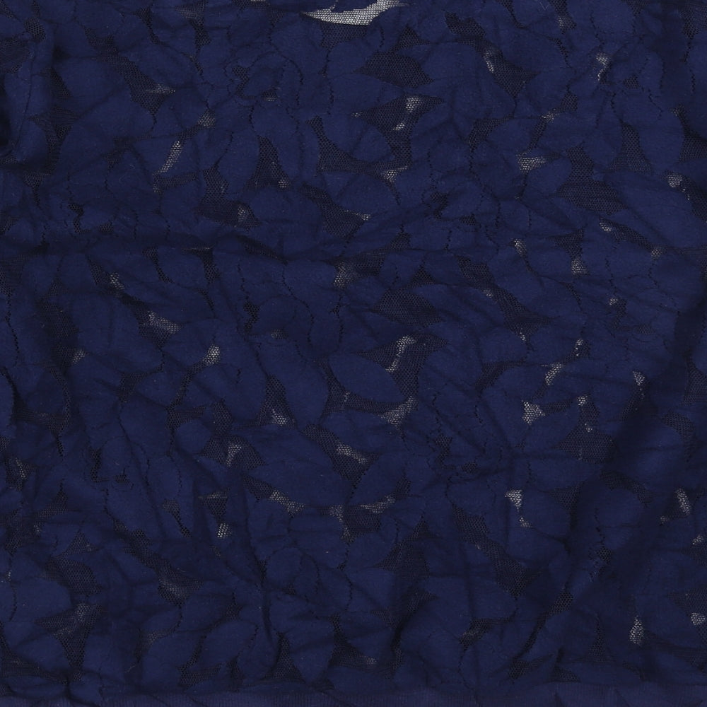 Marks and Spencer Womens Blue Floral Pullover Jumper Size 14