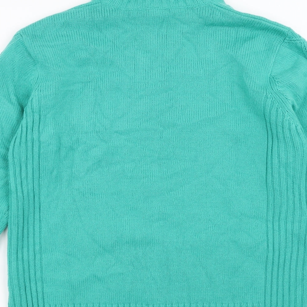 Preworn Womens Green Full Zip Jumper Size 14