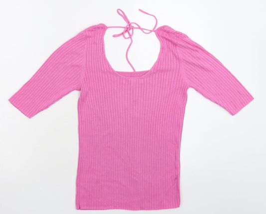 NEXT Womens Pink Knit Pullover Jumper Size 12