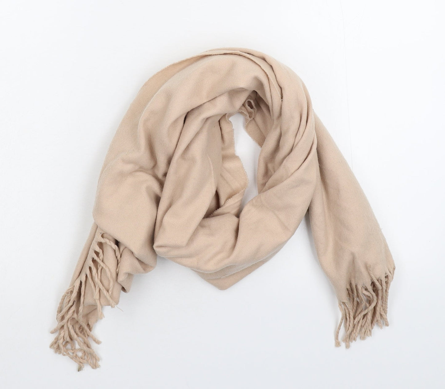 Preworn Womens Beige Knit Scarf