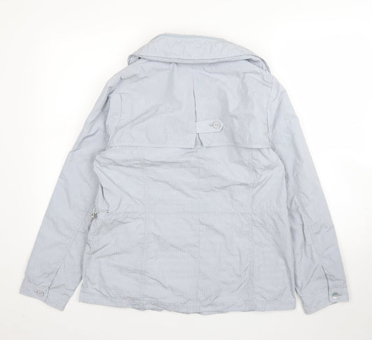 M&S Womens Blue Overcoat Coat Size 14