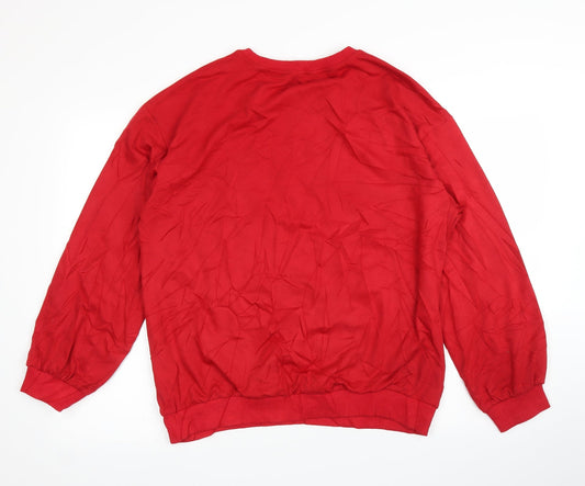 SheIn Mens Red Pullover Jumper Size L