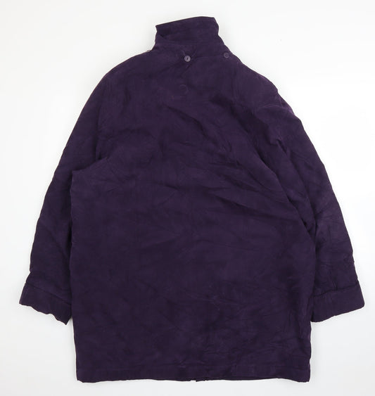Bonmarché Womens Purple Overcoat Coat Size M