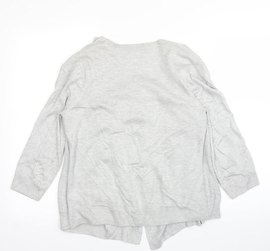 M&S Womens Grey Floral Basic Blouse Size 10