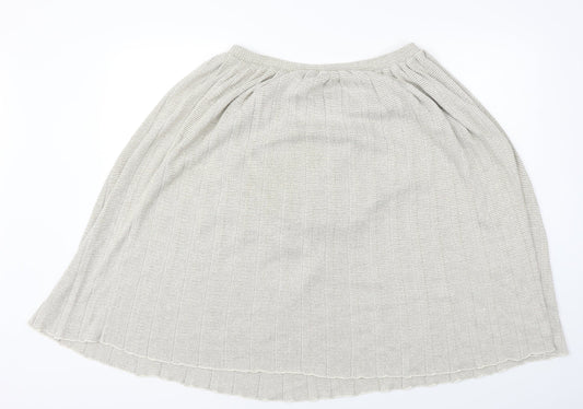 Preworn Womens Beige A-Line Skirt Size 12