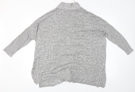 Pull&Bear Womens Grey Cardigan Jumper Size S