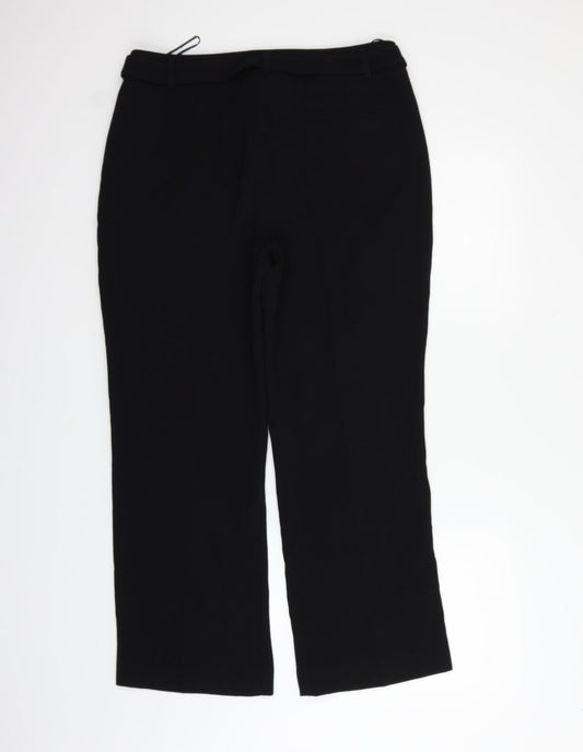 Damsel Womens Black Trousers Size 12 L26 in