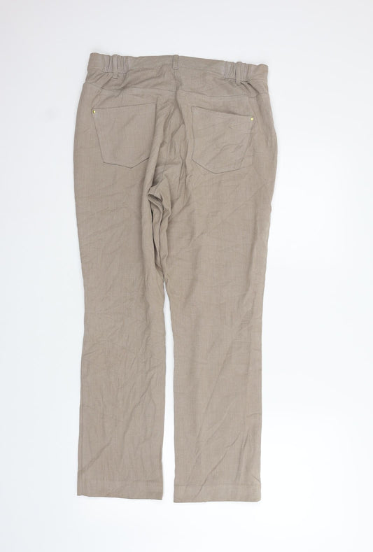 Marks and Spencer Womens Beige Trousers Size 12 L25 in