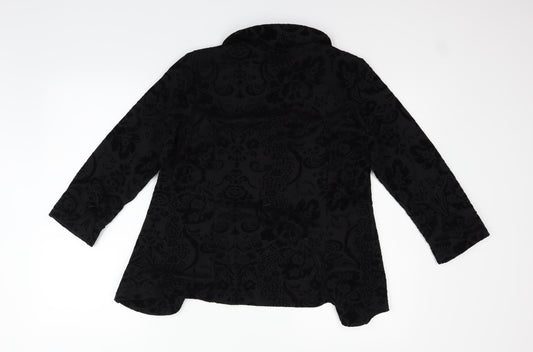 Signage Womens Black Cape Jumper Size 12