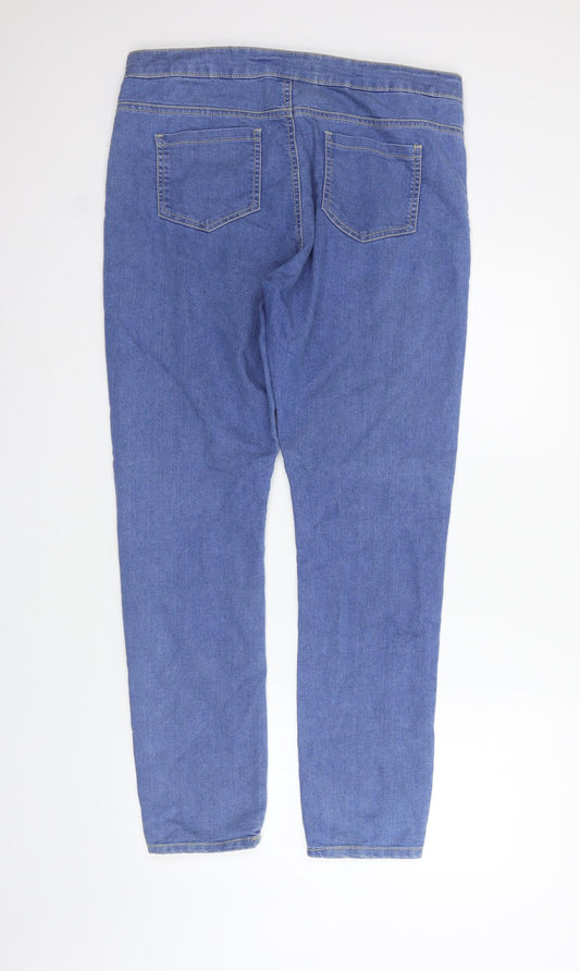 deniem & co Womens Blue Straight Jeans Size 16 L27 in
