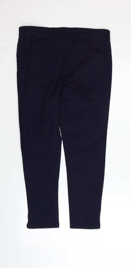 Oasis Womens Blue Trousers Size 14 L24 in