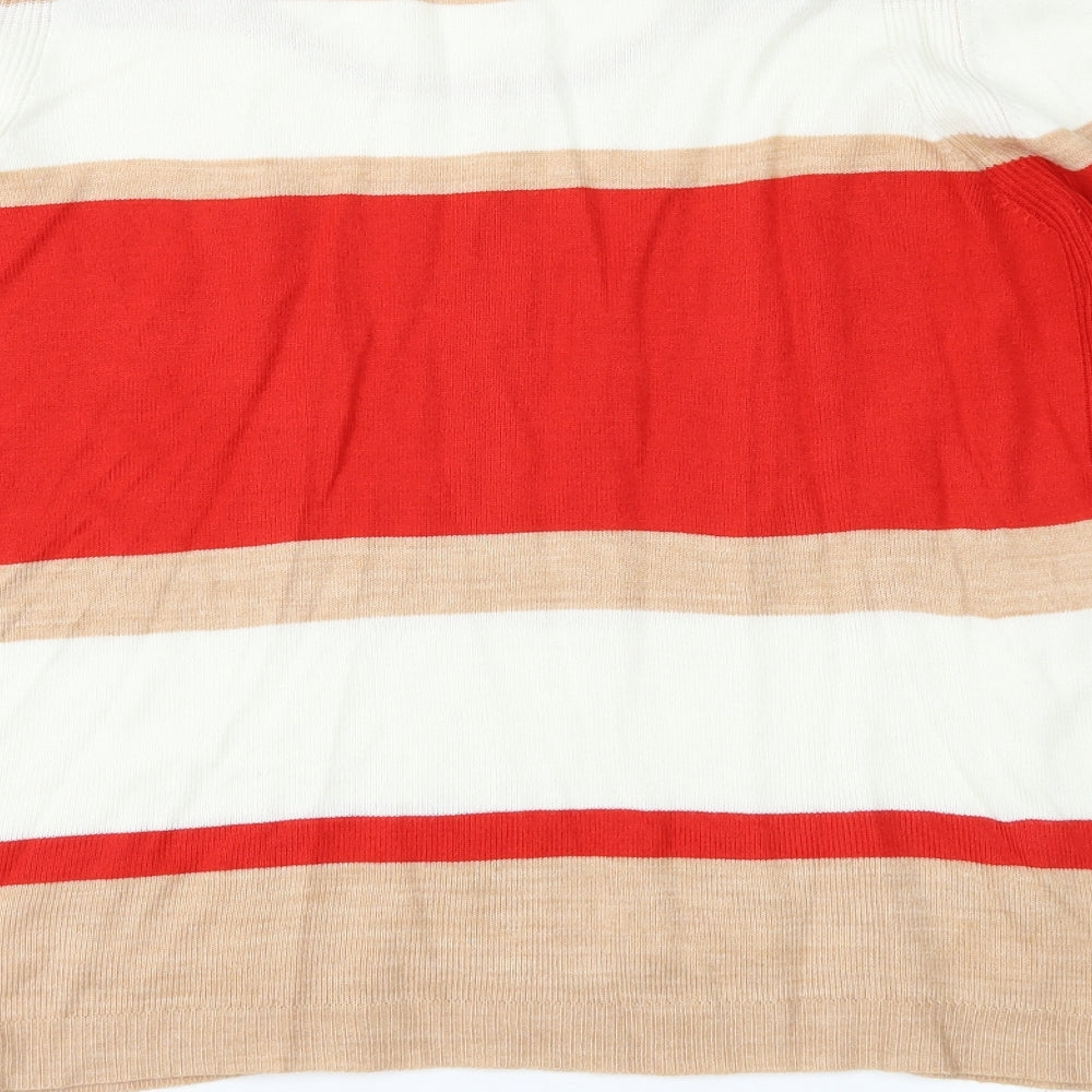 Marks and Spencer Womens Multicoloured Striped Pullover Jumper Size 18