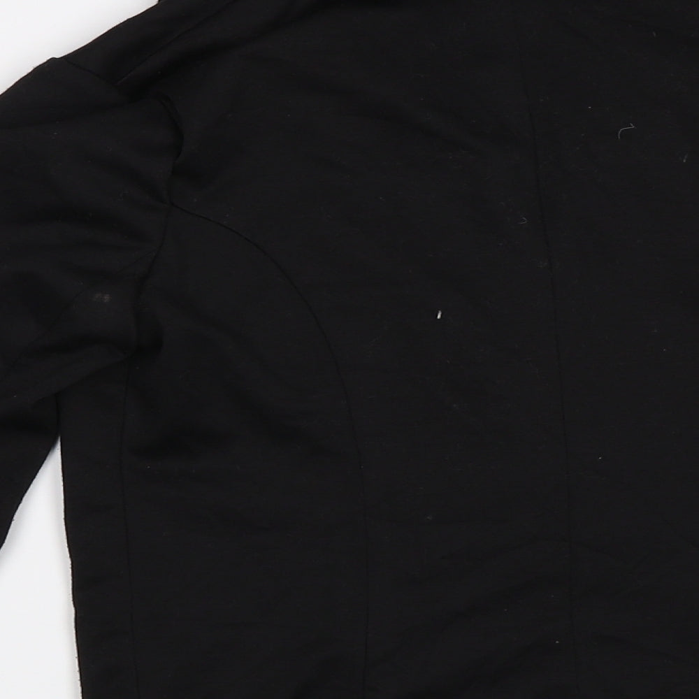 Brand and care label for ASOS women’s black jacket, size UK 8