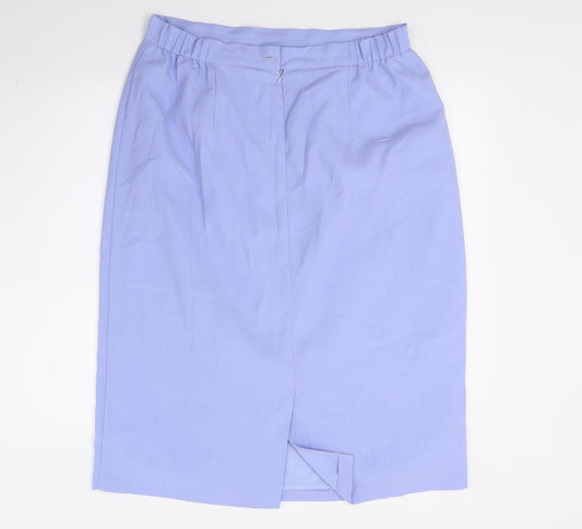 I.D Collection Womens Blue A-Line Skirt Size 18
