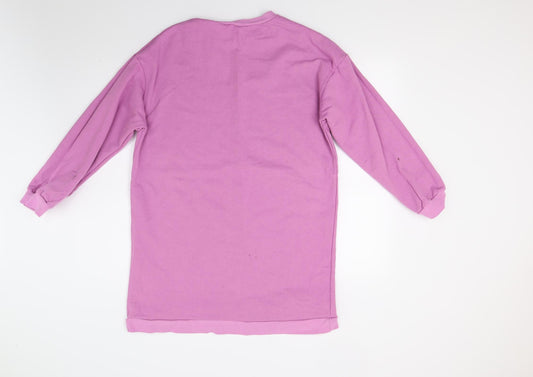 Boohoo Womens Purple Pullover Sweatshirt Size 10