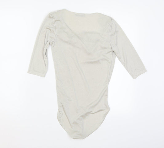 Very Womens Silver Bodysuit One-Piece Size 10