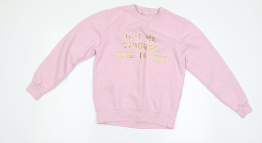 Preworn Womens Pink Pullover Sweatshirt Size S