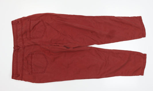 89th & Madison Womens Red Trousers Size 12 L25 in