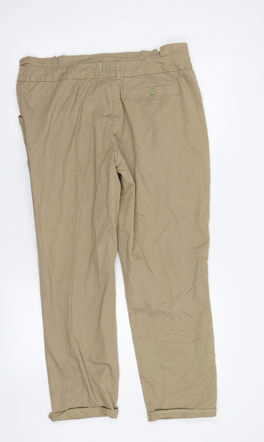 Select Womens Beige Chino Trousers Size 14 L26 in