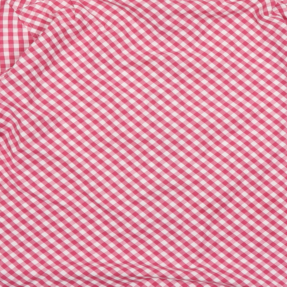 Outrage Mens Red Check Button-Up Size M