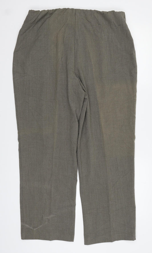 Isle Womens Green Trousers Size 18 L25 in