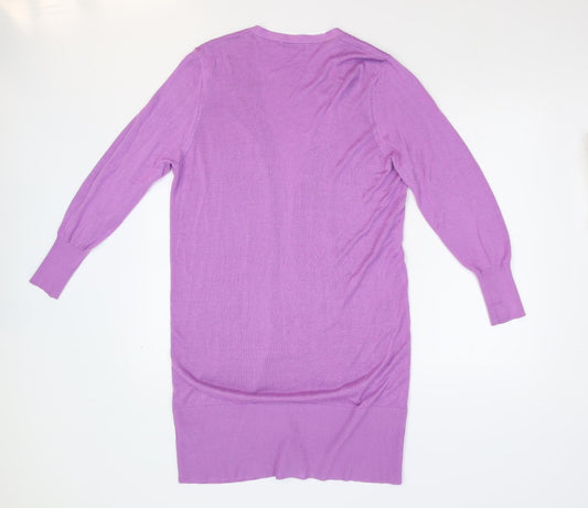 Simply Stock Stop Womens Purple Rayon Cardigan Jumper Size L