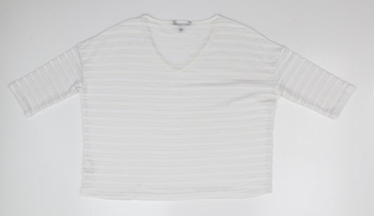 NEXT Womens White Knit Pullover Jumper Size 12