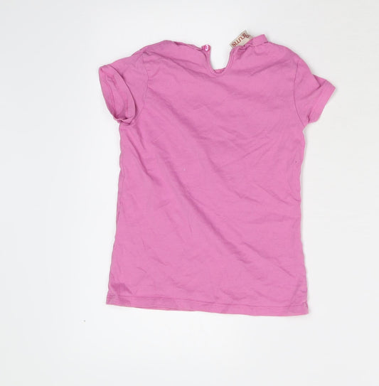 Brums Girls Pink Basic T-Shirt Size 7 Years