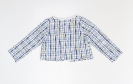 SheIn Girls Blue Check Jacket Size 2-3 Years