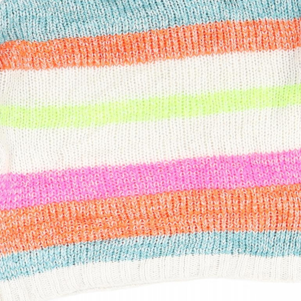 Primark Womens White Striped Knit Pullover Jumper Size XS