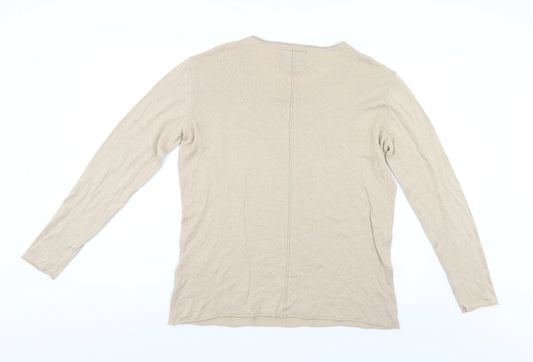 Silk skin Womens Beige Pullover Jumper Size M