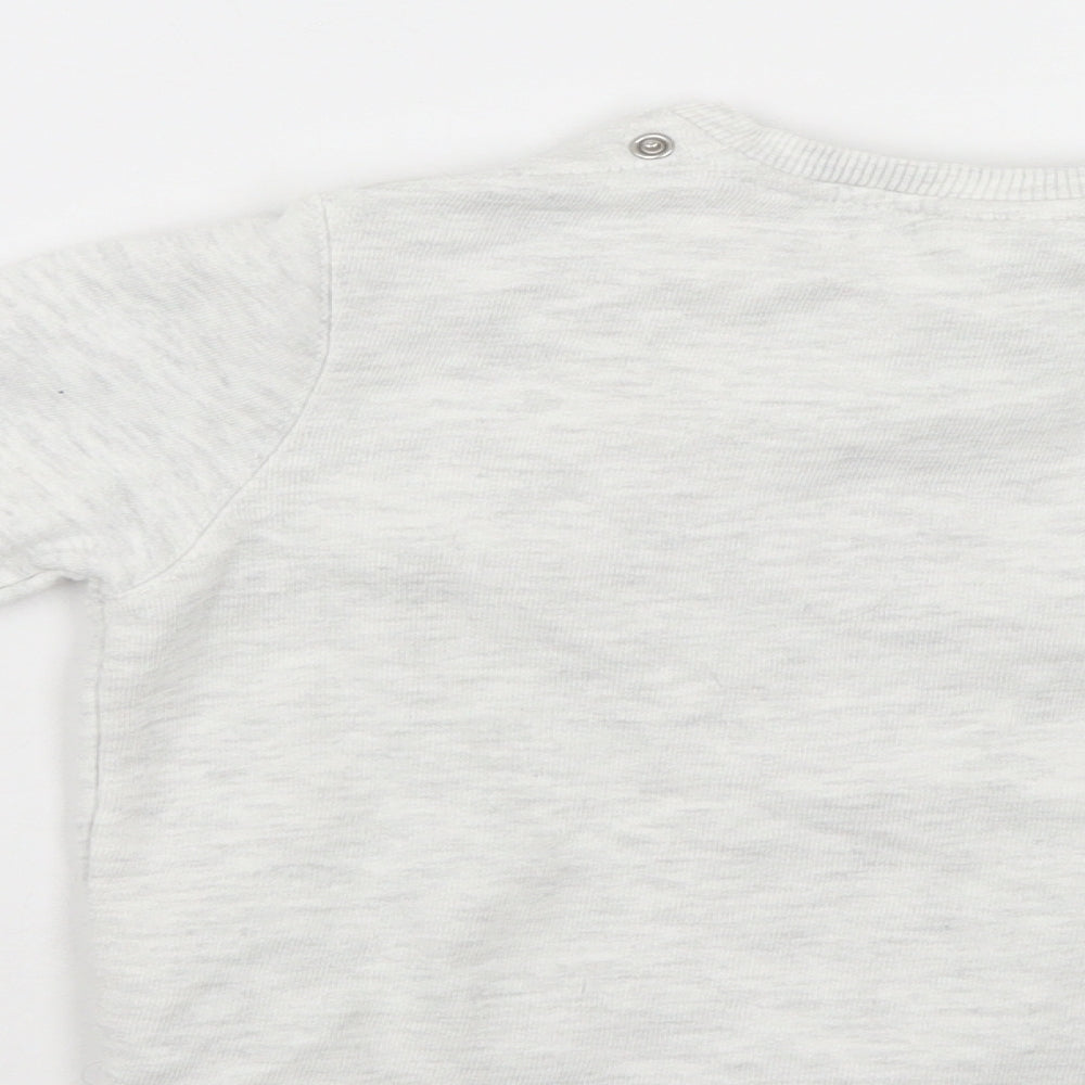 Zara Girls Grey Henley Sweatshirt Size 3-4 Years