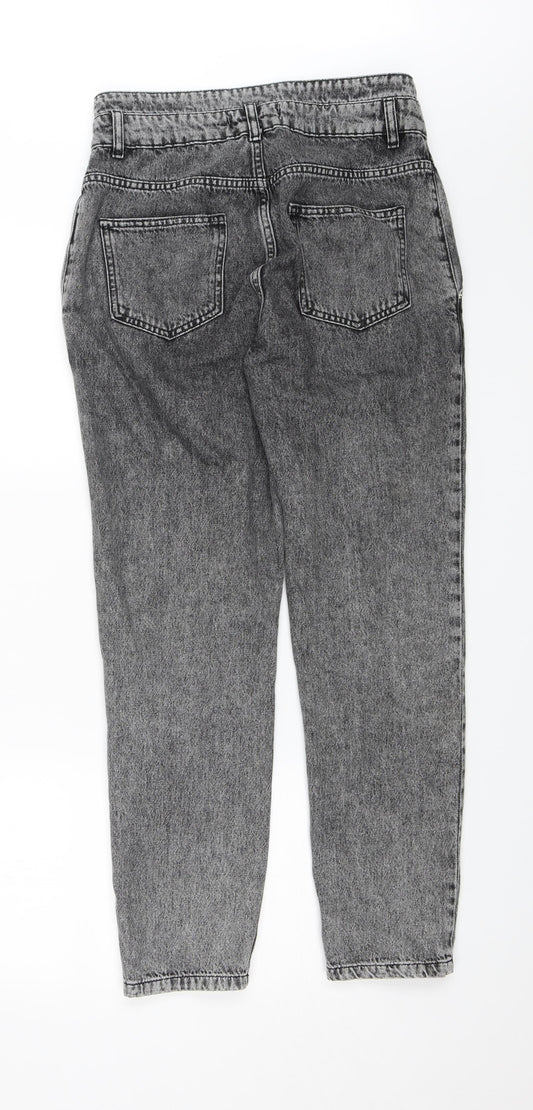 Denim & Co. Womens Black Denim Straight Jeans Size 10 L26 in