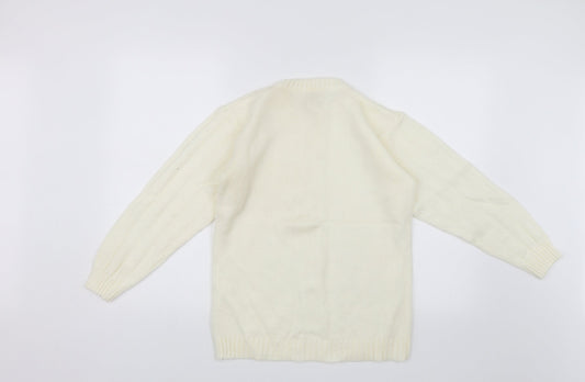 Girl! Girls White Pullover Jumper Size 11 Years