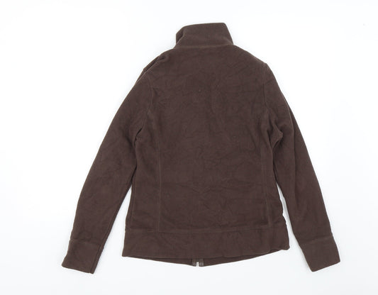 Preworn Girls Brown Full Zip Jumper Size 12-13 Years