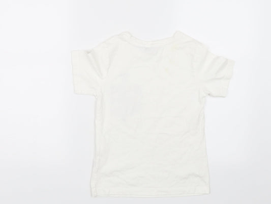 Primark Girls White Basic T-Shirt Size 9-10 Years - Lets go on a wild adventure