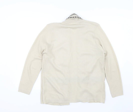 Classic Womens Beige Pullover Jumper Size M