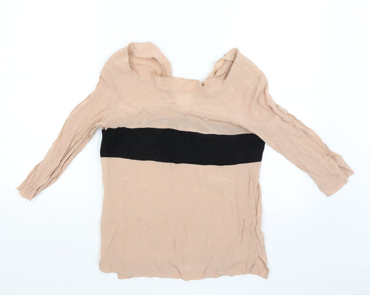 chawel Womens Beige Basic Blouse Size 38