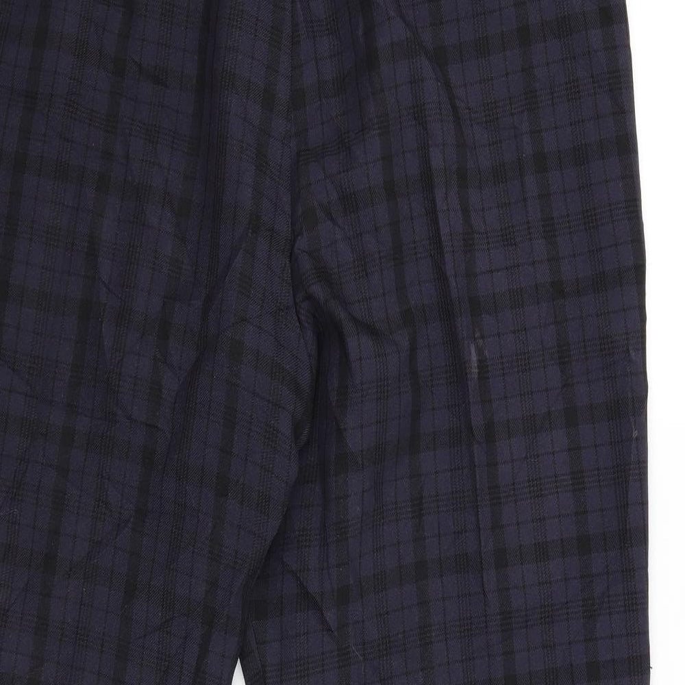 Marks and Spencer Womens Purple Check Capri Trousers Size 32 L27 in