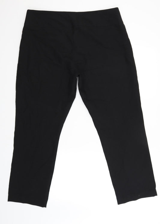 G Womens Black Trousers Size 16 L27 in