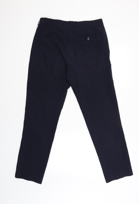 M&S Womens Blue Trousers Size 32 L31 in