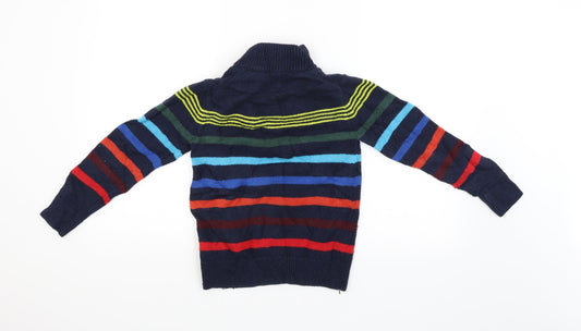 Gap Womens Blue Striped Pullover Jumper Size M