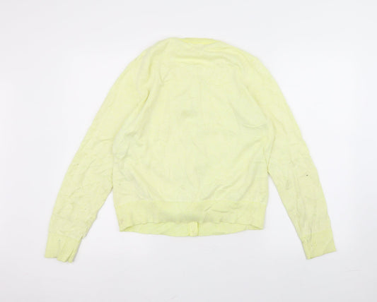 Preworn Womens Yellow Cardigan Jumper Size L