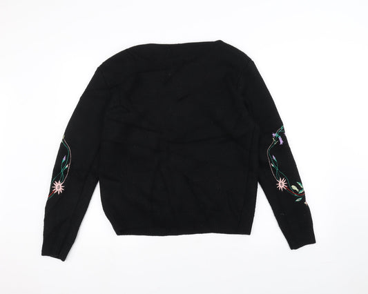Tenki Womens Black Knit Pullover Jumper Size M
