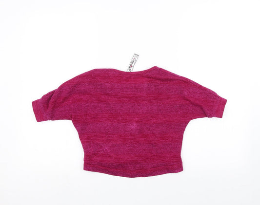 Knitworks Girls Pink Pullover Jumper Size 7-8 Years